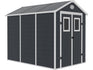 Casetta da Giardino in Resina 5,23 m² Antracite con Kit Ancoraggio Habitat et Jardin
