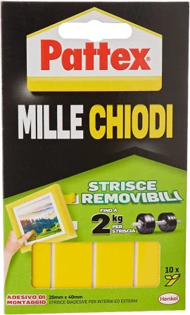 COLLA PATTEX MILLECHIODI TAPE REMOVIBILE  40MMX20MM