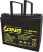 1 batteria AGM 12V / 36Ah al piombo – U1-36NE resistente ai cicli, MP36-12C REC36-12I 12LCP-36 34Ah 35Ah 38Ah