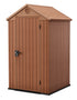 Casetta da Giardino Porta Attrezzi 125,8x117x205 cmin Evotech+ Keter Darwin 4x4 Marrone