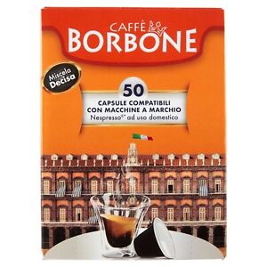 200 CAPSULE BORBONE COMP. NESPRESSO MISCELA DECISA (NERA) - 4 BOX DA 50 PZ