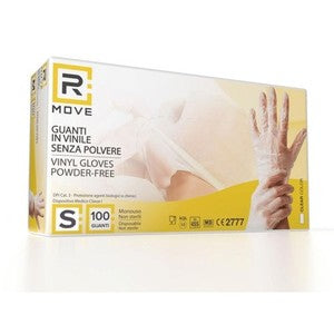 1conf. Da 100pz Tg. S - Rmove Guanti Vinyl Clear Uso Medico Senza